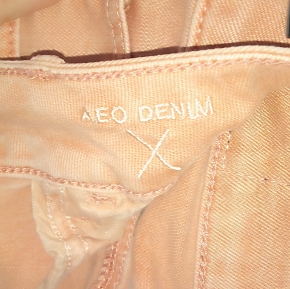 American eagle aeo denim light orange jean shorts size 14 - Picture 5 of 5